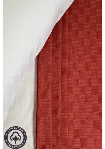 Küçük Dama Desenli %100 Pamuk Tek Kişilik Yatak Örtüsü, Otel Tarzı Lüx Pike modelleri