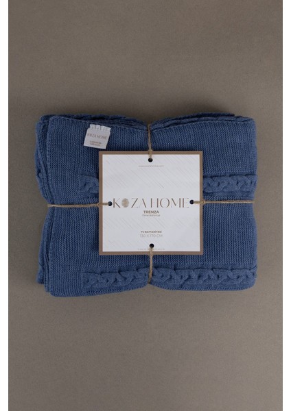 Indigo Renkli, 130X170 Cm, Şık ve Yumuşak Battaniye, Ev Dekoruna Uyum Sağlar.