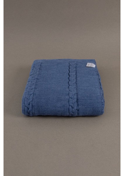 Indigo Renkli, 130X170 Cm, Şık ve Yumuşak Battaniye, Ev Dekoruna Uyum Sağlar. fiyatları