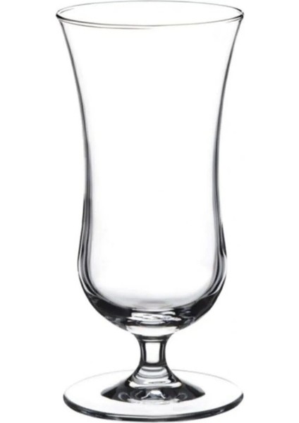 Turuncu Cam Pipetli Ayaklı Bardak, Limonata ve Kokteyl Sunum Kadehi, 6'lı Set modelleri