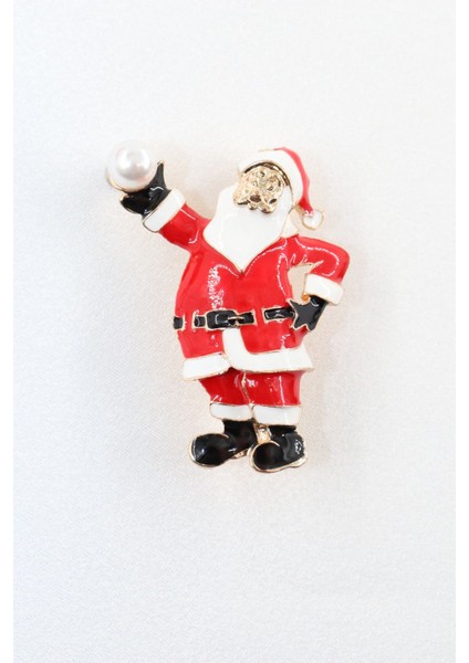 Incili Noel Baba Broş, Incili Tasarım Broş. Yaka Iğnesi Broş. Kadın Broş. Broş. Noel Baba Broş.