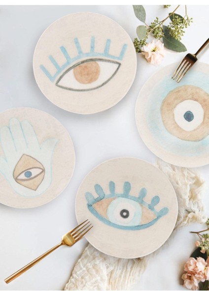 6'lı Renkli Pasta Tabağı Seti, 19 Cm, Şık ve Eğlenceli Tasarım fiyatları