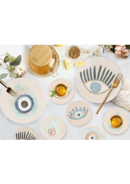 6'lı Renkli Pasta Tabağı Seti, 19 Cm, Şık ve Eğlenceli Tasarım modelleri