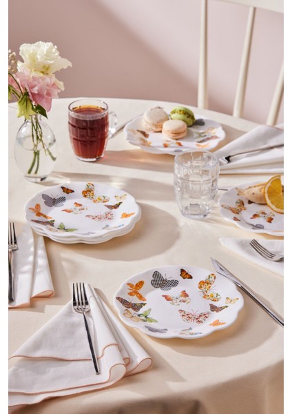 Beyaz Opal Cam Pasta Takımı, 6 Kişilik, 18 Cm, Şık ve Dayanıklı Tasarım indirimleri