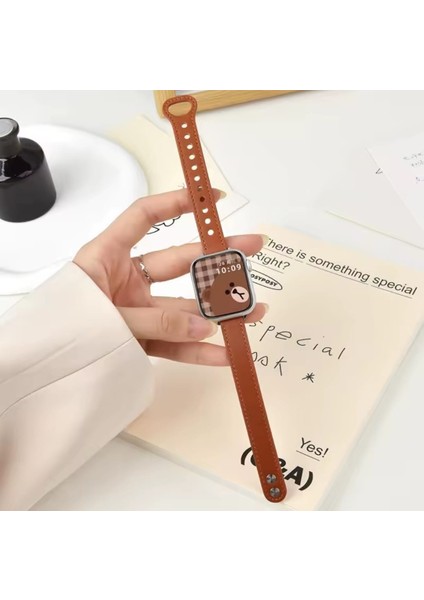 Apple Watch Seri 42/44/45/46/49 mm Uyumlu Ince Zarif Ayarlanabilir Şık Hafifi Kordon modelleri