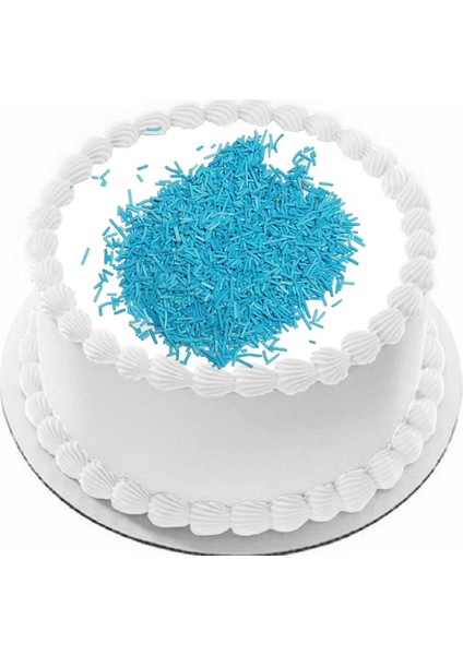 Yenilebilir Pasta Süslemesi Mavi Vermicelli 40 gr Gelecek