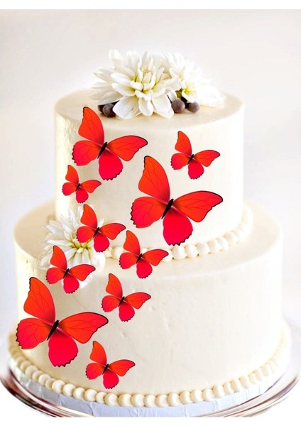 Yenilebilir Kelebekler Pirinç Kağıdından Özel Kesimli Görseldeki Ürün Gönderilecek 10 Adet Gelecek