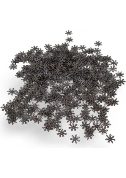 12 mm Kar Tanesi Desenli Metal 20 Adet (Küpe Aparatı, Bileklik Ucu, Broş Aksesuar)