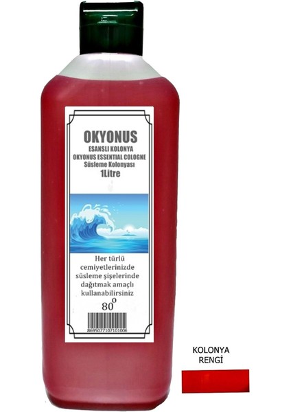 Kırmızı Reni Okyonus Esanslı Kolonya 80 Derece 1 Lt Gelecektir