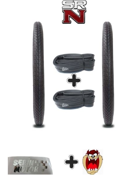 Bisiklet 26 Iç Dış Lastik Ön Arka Takım ( Dış 26X2.00-İÇ 26X1.75-2.125 ) Hedye Tzmnya Sticker