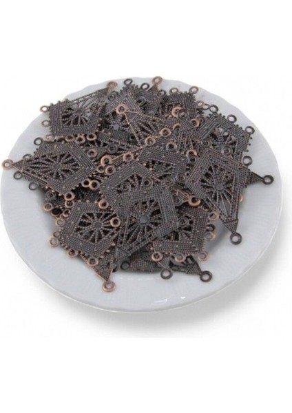 Dantel Desenli Doku Efektli Metal 10 Adet (Küpe Aparatı, Bileklik Ucu, Broş Aksesuar) fiyatları