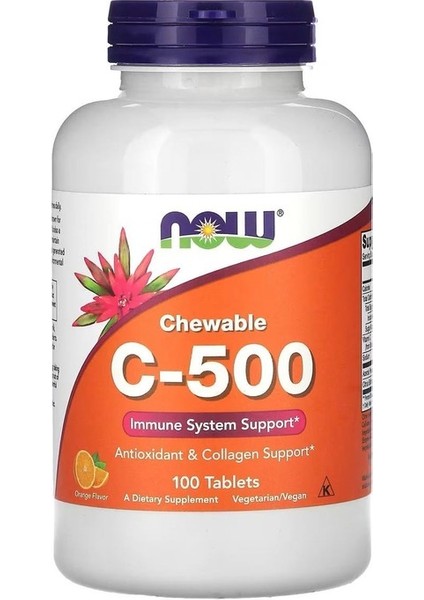 Chewable C-500 Antioxidant & Collagen Support 100 Tablet