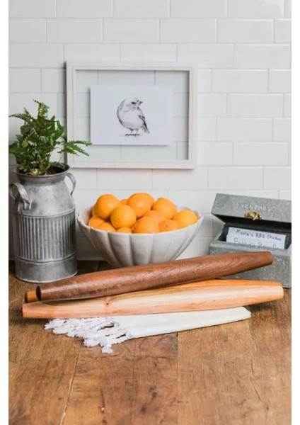 Ceviz Ağacı Hamur Açma Merdanesi, Tek Parça, Şık ve Dayanıklı Tasarım fırsatları