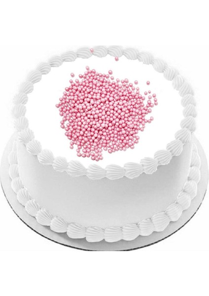 Yenilebilir Pasta Süslemesi Pirinç Patlağı Pembe Renk 40 gr Gelecek