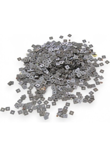 Koyu Gri 5x5 mm Kare Pul Payet (20 gr 250 Adet)