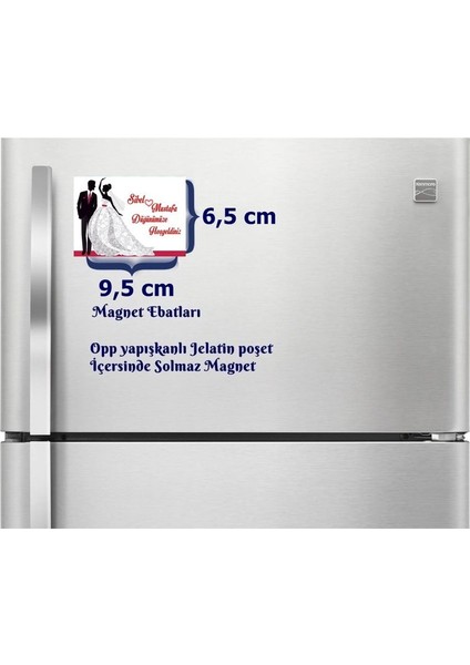 Düğün Magnet Büyük Boy 6,5x9,5 cm 16 Adet Gelecek fiyatları