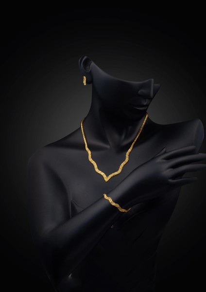 Yaşam Çiçeği Kıvrımlı Altın Düğün Seti fiyatları