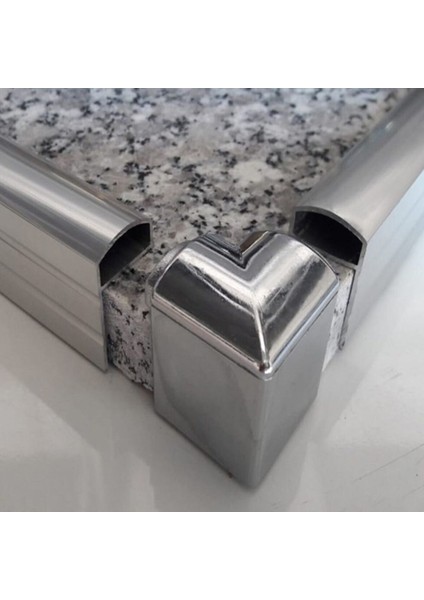 Mutfak Tezgahı Kenarı Su Tutucu Bariyer Alüminyum Profili 4 cm 501-550 cm