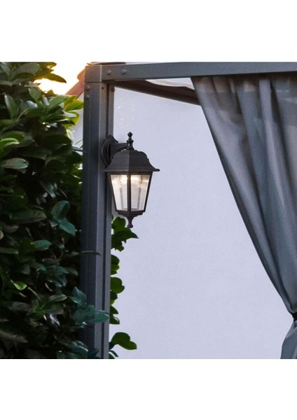 Modern Optik Kare Ters Aplik Siyah ve Turuncu, Şık ve Zarif Tasarım