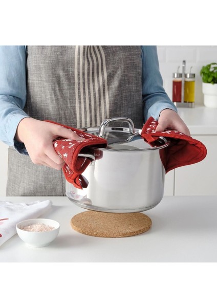 Kırmızı 2'li 19X19 cm Tutacak Seti, Şık ve Kullanışlı Mutfak Aksesuarı fiyatları