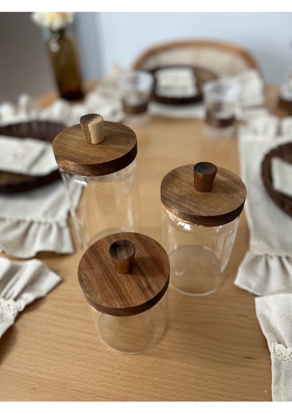 Şık Kapaklı Cam Kavanoz Seti, Çay, Kahve ve Şeker Saklama Için Mükemmel Seçim fiyatları