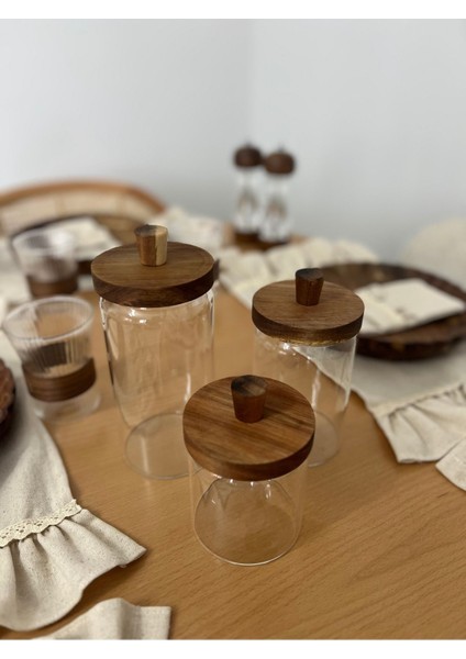 Şık Kapaklı Cam Kavanoz Seti, Çay, Kahve ve Şeker Saklama Için Mükemmel Seçim fırsatları