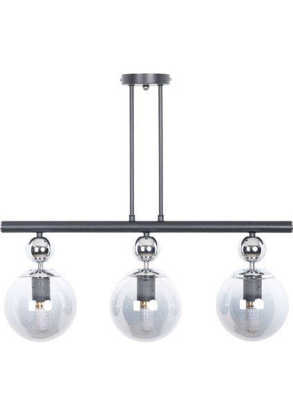 Şık Siyah Krom Füme Camlı Modern Avize, Zarif ve Estetik Aydınlatma Tercihi modelleri