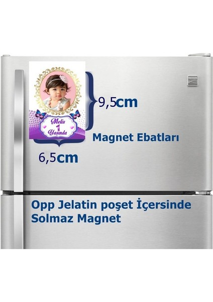 Bir Yaş Resimli Kız Çocuk Magnet Büyük Boy 6,5x9,5 cm 16 Adet Gelecek MG5428027741 fiyatları