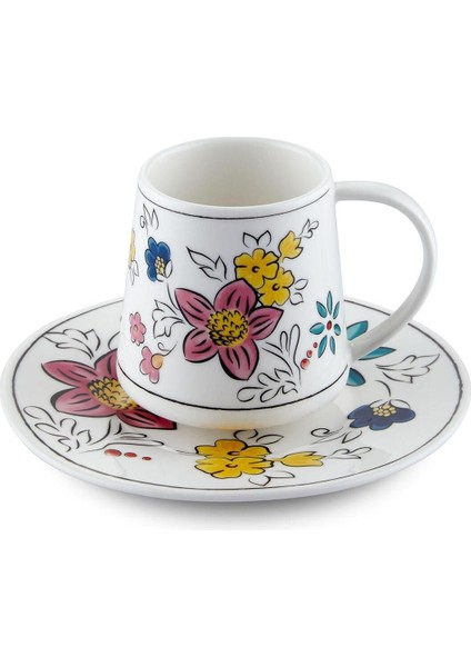 Renkli Tek Kişilik Türk Kahvesi Fincanı 100CC, Şık ve Kullanışlı Tasarım