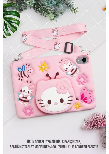 Honor Pad X9 11.5 Inç Uyumlu Kılıf Hello Kitty Çocuk Kılıfı Askılı Standlı Eğlenceli Karakter fırsatları