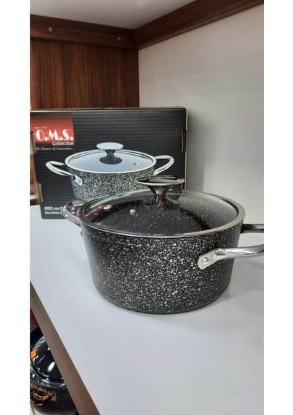 Derin Tencere 20 Cm, Indüksiyon Tabanlı, Siyah, Dayanıklı ve Şık Tasarım