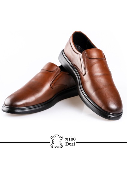 Hakiki Deri, Bağcıksız, Anatomik ve Ortopedik, Iç Dış Deri Erkek Ayakkabı