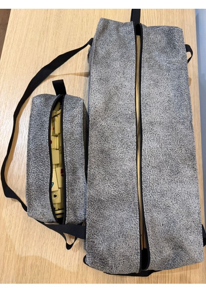 Okey Takım Çantası Kırçıllı Gri, Okey Takımı İçermez