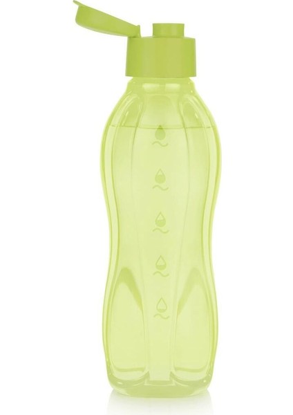 Eco Şişe Suluk 1 Litre BPA İçermez Dayanıklı Hafif Yeşil Desenli Plastik Matara fırsatları