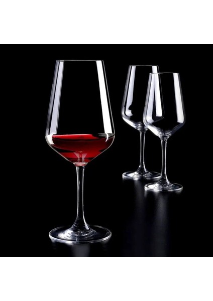 Şeffaf Şarap Kadehleri Seti, 6'lı, Zarif ve Şık Tasarım, Ev ve Davetler Için Ideal