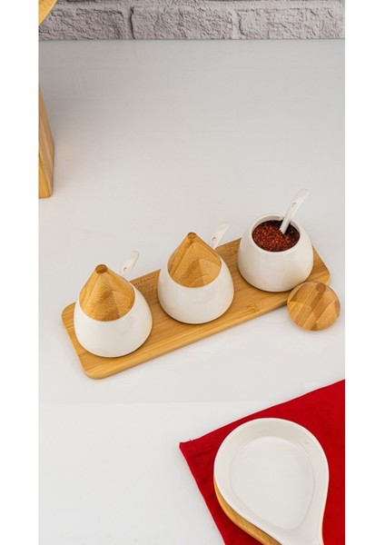 3'lü Baharat Seti, Kaşıklı, Pratik ve Şık Tasarım fiyatları