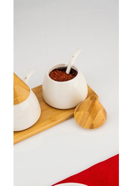 3'lü Baharat Seti, Kaşıklı, Pratik ve Şık Tasarım indirimleri