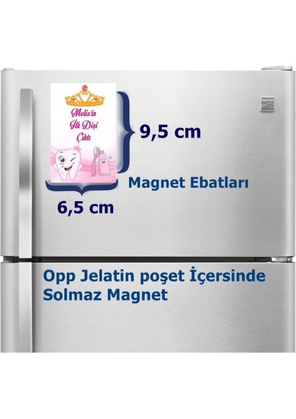 Ilk Diş Kız Çocuk Magnet Büyük Boy 6,5x9,5 cm 16 Adet Gelecek fiyatları