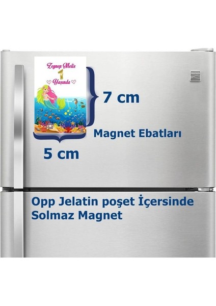 Deniz Kızı Modelli Magnet Büyük Boy 6,5x9,5 cm 16 Adet Gelecek fiyatları