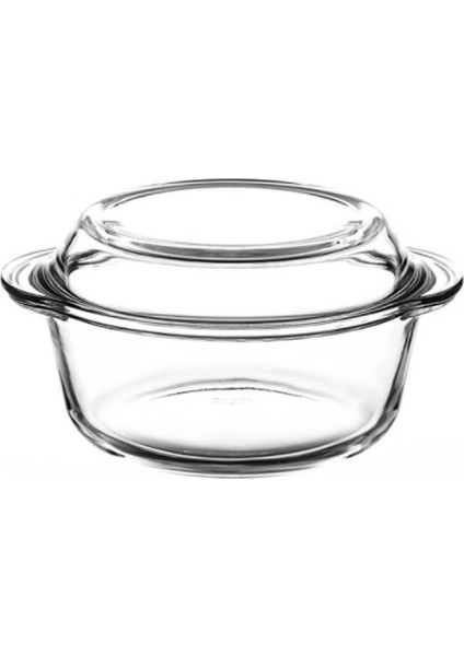 Yuvarlak Kapaklı Borcam Tencere 1450 cc Beyaz, Dayanıklı ve Şık Mutfak Gereci