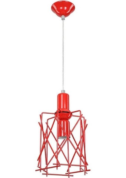 Karma Kırmızı Tekli Sarkıt Turuncu Aydınlatma, Modern ve Şık Tasarım