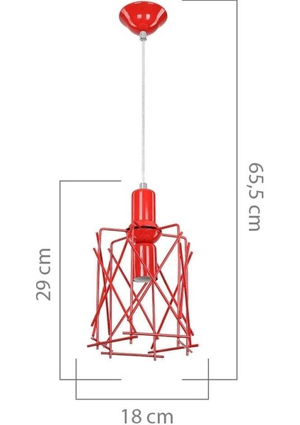 Karma Kırmızı Tekli Sarkıt Turuncu Aydınlatma, Modern ve Şık Tasarım fiyatları