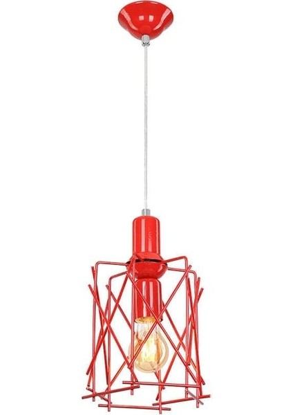 Karma Kırmızı Tekli Sarkıt Turuncu Aydınlatma, Modern ve Şık Tasarım modelleri