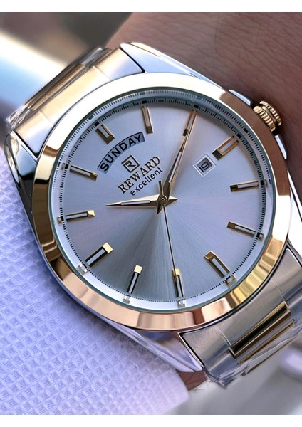 Çelik Kordon 5 Atm Suya Dayanıklı Takvimli Kadran 2 Yıl Garantili Erkek Kol Saati WE.147126.2