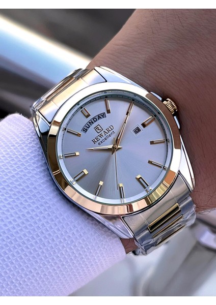 Çelik Kordon 5 Atm Suya Dayanıklı Takvimli Kadran 2 Yıl Garantili Erkek Kol Saati WE.147126.2 fiyatları