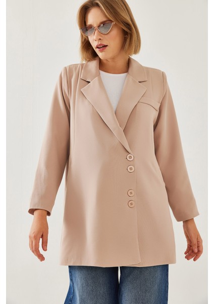 Kadın Kruvaze Blazer Ceket Mbms modelleri