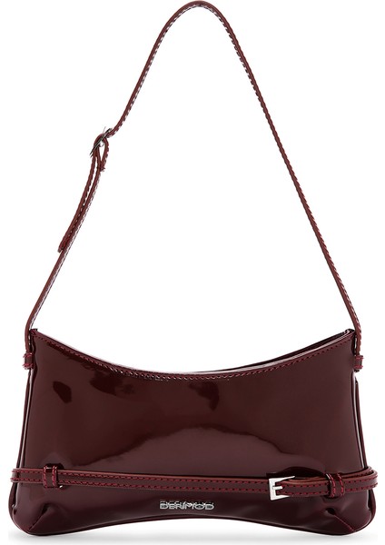 Kadın Bordo Mini Rugan Omuz Çantası 25ABD200216 fırsatları