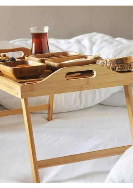 Kahverengi Katlanabilir Ayaklı Yatak Keyfi Tepsisi, Pratik ve Şık Kullanım Sağlar. modelleri