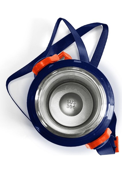 Neon Turuncu Kaykay Desenli Pipetli Çelik Termos 500 Ml, Şık ve Dayanıklı Seçim