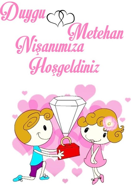 Nişan Magnet Büyük Boy 6,5x9,5 cm 16 Adet Gelecek